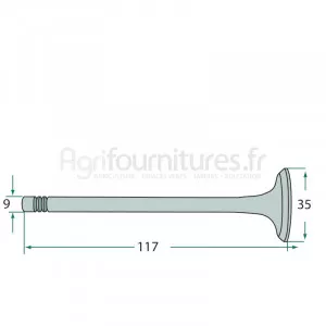 Soupape d'échappement, 3 rainures modèles FW 139,FW 228 par Fendt