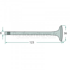Soupape d'admission modèles D 130,D 131 L,D 132 L,GT 130 par Fahr
