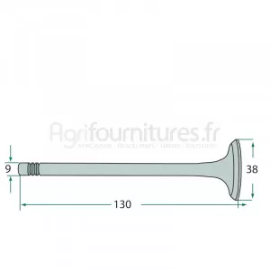 Soupape admission - échappement modèles ABN,ABS,A2B,AB par Güldner