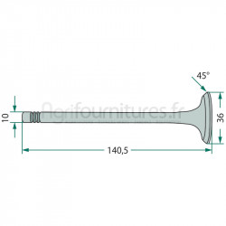 Soupape d'échappement modèles U 403,U 413,U 406,U 416,U 424,U 425 par Mercedes-Benz