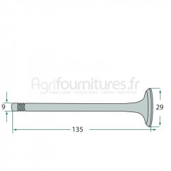 Soupape d'échappement modèles D 177 S par Fahr