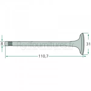 Soupape d'échappement modèles 350 Export,450 Export,452 Export par Kramer