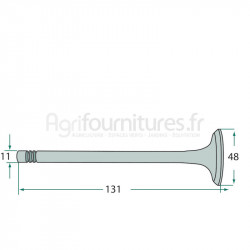 Soupape d'échappement modèles T 80,T 84,T 86,T 180,T 182,T 185,T 280 par Steyr