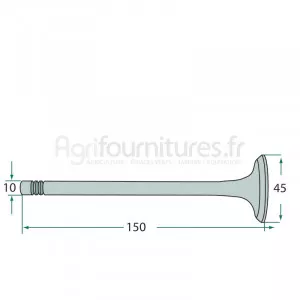 Soupape d'admission modèles T 188 par Steyr