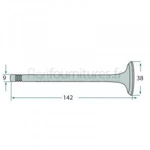 Soupape d'échappement modèles Perfekt 401 E,Granit 501,501 E,Brillant 601 par Hanomag