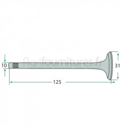 Soupape d'échappement modèles Perfekt 400 rond,Perfekt 301,401 par Hanomag