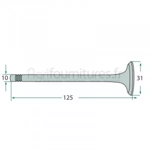 Soupape d'échappement modèles Perfekt 400 rond,Perfekt 301,401 par Hanomag
