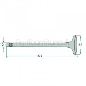 Soupape d'échappement par Hanomag, pour moteurs D 943,D 963,D 964