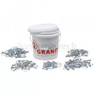 Assortiement de goupilles clips, 20 unités de chaque dimensions