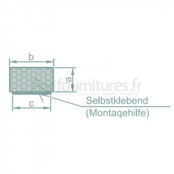 Mousse caoutchouc, profil rectangulaire dim. 8 x 15 mm