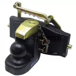Attache à boule coulissant avec sécurité, diam. Fixation 25 mm