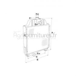 Radiateur avec refroidisseur d'huile Bepco 24/150-46 pour tracteur