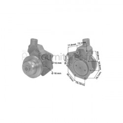 Pompe à eau poulie Ø 126 mm de refroidissement Bepco 26/130-51P pour tracteur