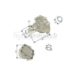 Pompe à eau de refroidissement Bepco 23/130-76 pour tracteur