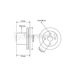 Poulie Ø 19 x 124.3 mm Bepco 30/131-8C pour moissonneuse - batteuse