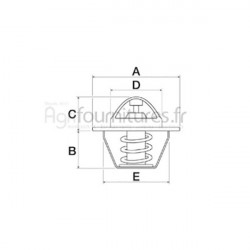 Thermostat Ø 60 mm - h 56.5 mm - 77°c Bepco 37/143-721 pour tracteur