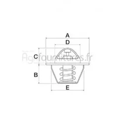 Thermostat Ø 54.07 mm - h 38.49 mm - 74°c Bepco 24/143-7 pour tracteur industriel