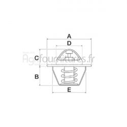 Thermostat Ø 54.06 mm - h 48.67 mm - 82°c Bepco 25/143-17 pour tracteur