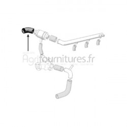 Durite supérieure Ø 45 x 45 mm Bepco 22/153-147 pour tracteur