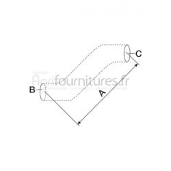 Durite supérieure Ø 38 x 40 mm Bepco 28/153-106 pour tracteur