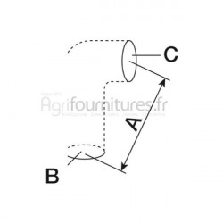 Durite supérieure Ø 38 x 44 mm Bepco 28/153-99 pour tracteur