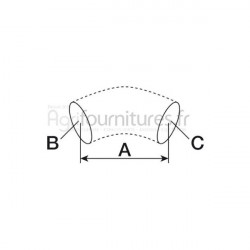 Durite supérieure Ø 36 x 36 mm Bepco 30/153-11 pour tracteur industriel