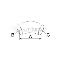 Durite inférieure Ø 37 x 37 mm Bepco 30/154-7 pour tracteur industriel