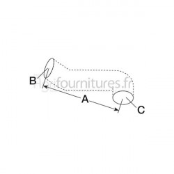 Durite inférieure Ø 48 x 48 mm Bepco 25/154-35 pour tracteur