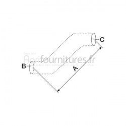 Durite inférieure Ø 36 x 36 mm Bepco 30/154-2 pour tracteur