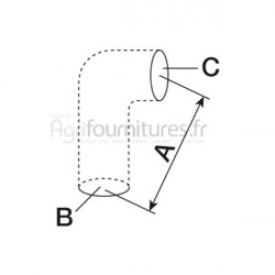 Durite de pompe à eau Ø 34 x 34 mm Bepco 30/142-2NU pour tracteur