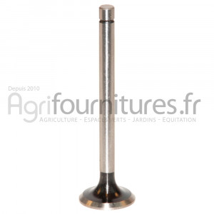 Soupape d'échappement Ø 36.4 x 10 mm - l 129.5 mm - 45° Bepco 37/Z69010554 pour tracteur