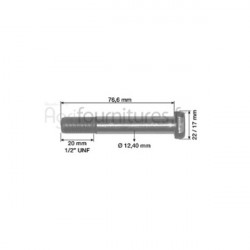 Vis de bielle 1/2''unf  Ø 12.40 mm - l 76.6 mm Bepco 30/26-2 pour moissonneuse - batteuse