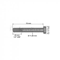Vis de bielle 7/16''unf - l 70 mm Bepco 30/26-1 pour tracteur