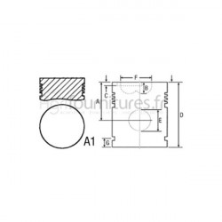 Piston avec axe Ø 80.93 mm - std Bepco 30/33-1 pour tracteur