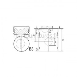 Piston avec axe Ø 100 mm - std Bepco 25/33-66 pour tracteur