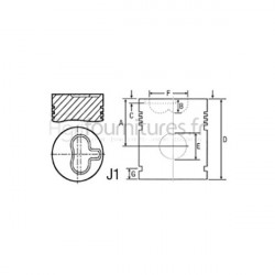Piston avec axe Ø 84.05 mm - std Bepco 30/33-2 pour tracteur