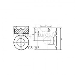 Piston avec axe Ø 98 mm - std Bepco 26/33-46 pour tracteur