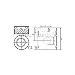 Piston avec axe Ø 100 mm - std Bepco 30/33-173 pour tracteur
