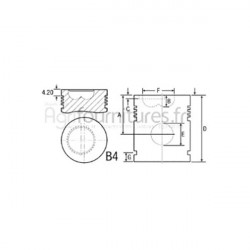 Piston avec axe Ø 106.50 mm - std Bepco 26/33-53 pour tracteur