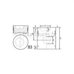 Piston avec axe Ø 102 mm - std Bepco 26/33-49 pour tracteur