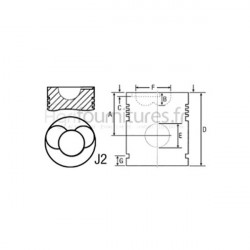 Piston avec axe Ø 108 mm - std Bepco 30/33-174 pour tracteur