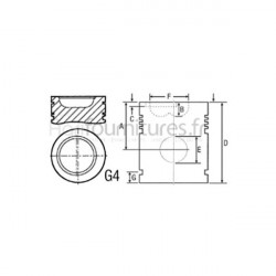 Piston avec axe Ø 98.48 mm - std Bepco 30/33-74 pour télescopique