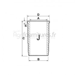 Chemise finie Ø 85.72 x 93.64 mm - l 179.39 mm Bepco 25/35-42 pour tracteur