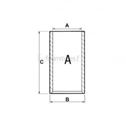 Chemise semi finie Ø 101 x 104.56 mm - l 200 mm Bepco 25/36-91