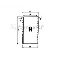Chemise finie Ø 98 x 107.10 mm - l 197.15 mm Bepco 26/35-45 pour tracteur