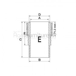 Chemise finie Ø 105 x 113 mm - l 194.5 mm Bepco 29/S070762 pour tracteur