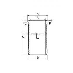 Chemise finie Ø 100 x 111.76 mm - l 223 mm Bepco 24/35-27 pour moissonneuse - batteuse