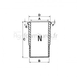 Chemise finie Ø 102 x 111 mm - l 197.05 mm Bepco 26/35-47 pour tracteur