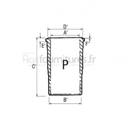 Chemise finie Ø 108 x 117.47 mm - l 232.38 mm Bepco 26/35-152 pour tracteur