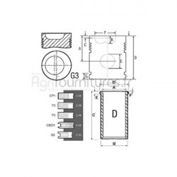 Ensemble chemise - piston Ø 98.48 mm Bepco 30/31-12 pour moissonneuse - batteuse